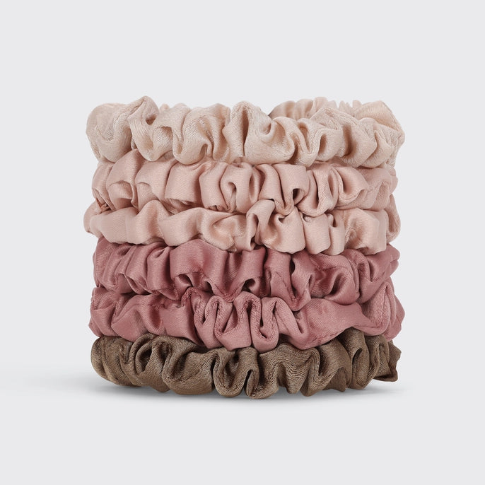 Ultra Petite Satin Scrunchies 6pc - Terracota