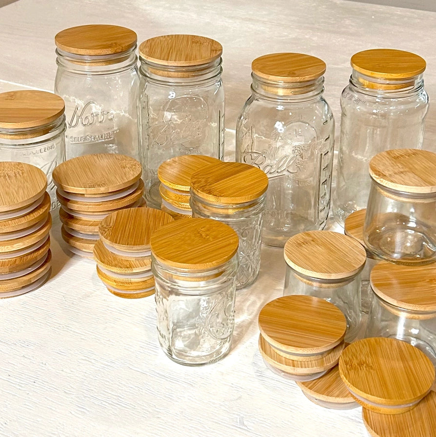 Bamboo Mason Jar Lids, Standard