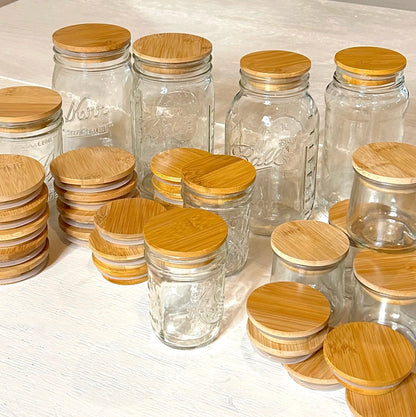 Bamboo Mason Jar Lids, Standard