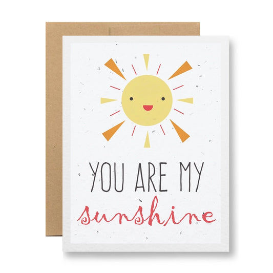 Plantable Greeting Card - You Are My Sunshine