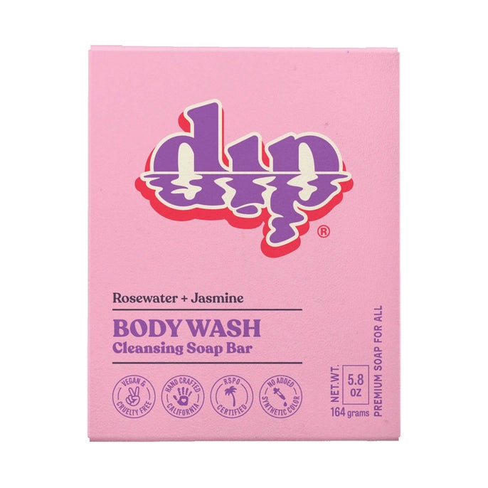 Body Wash Cleansing Soap Bar, Rosewater & Jasmine