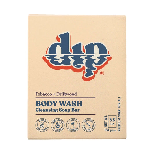 Body Wash Cleansing Soap Bar, Tobacco & Driftwood