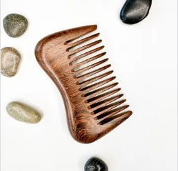 Eco-Friendly Natural Sandalwood Detangling Comb