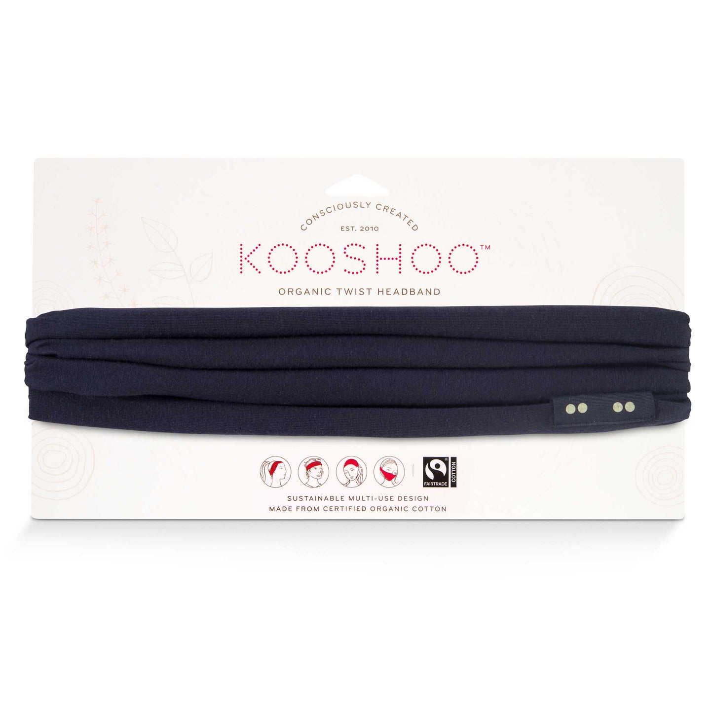 Headband, Organic Twist, Midnight Blue