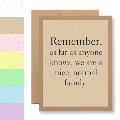 Plantable Greeting Card - A Nice, Normal Family